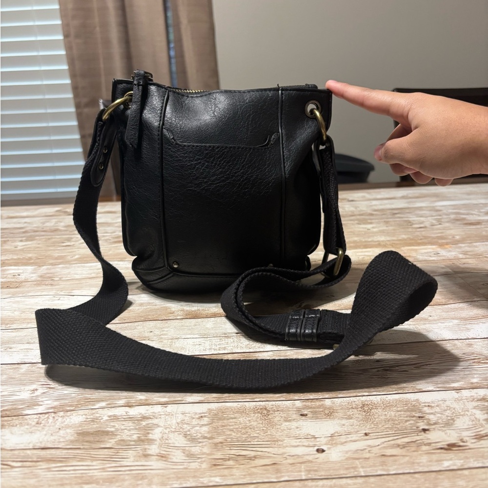 Black Leather Shoulder Bag